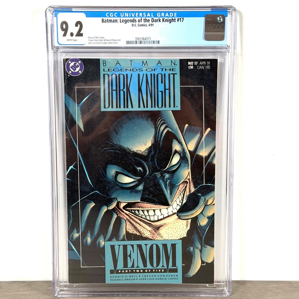 DC Batman Legends of the Dark Knight 17 CGC 9.2 Venom Part 2 1991 USA